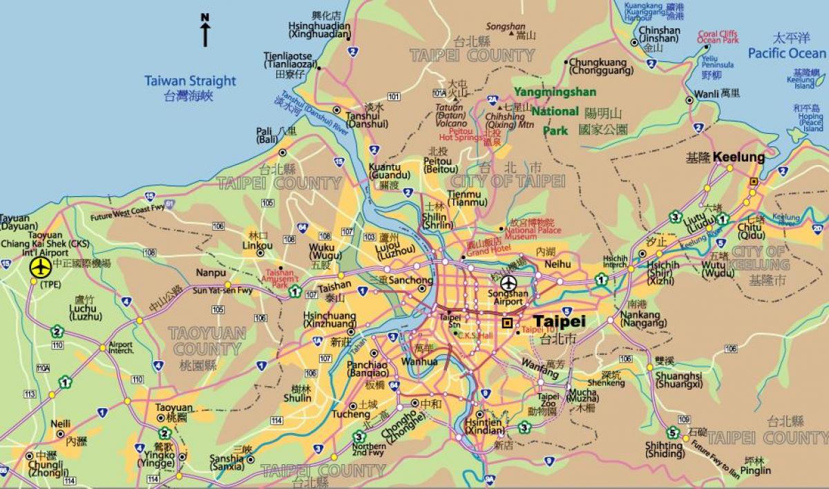 Taipei kesklinna kaart