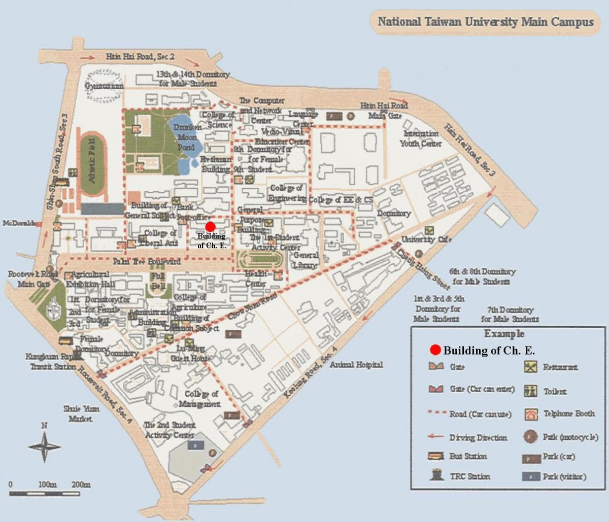 national taiwan university campus kaart