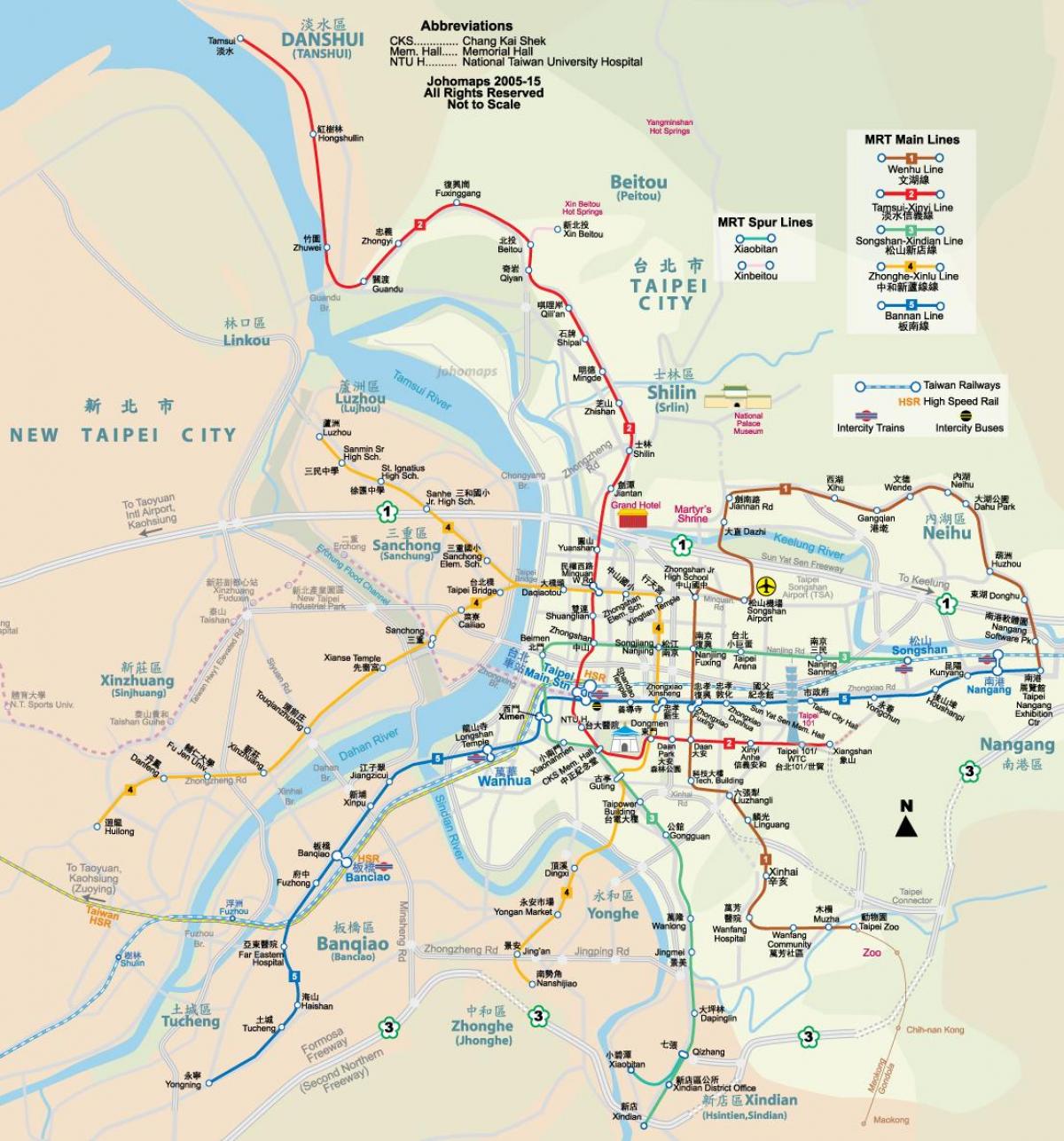 Taipei city kaart