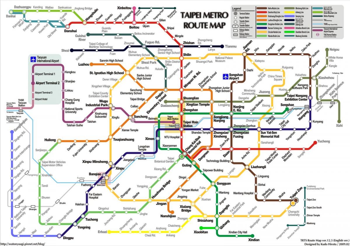 metroo Taipei kaart
