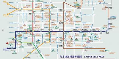 Taipei mrt kaart turistide laigud